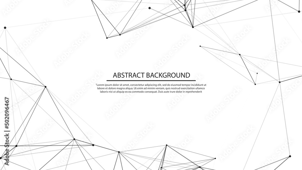 Aufkleber network connection technology. abstract white background with points and lines. digital futuristic b