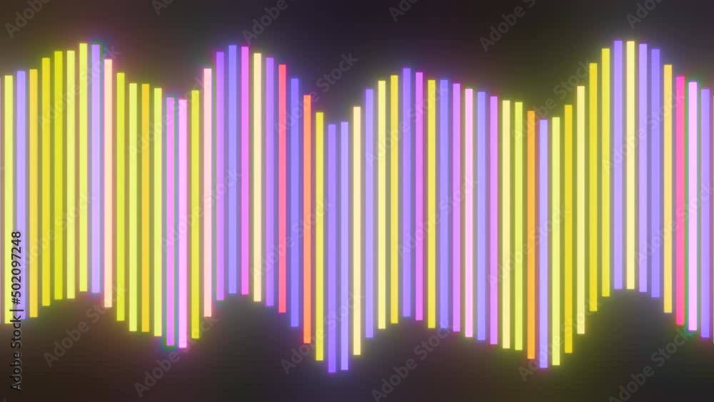 Aufkleber minimalistic visualization of audio or sound equalizer, colorful vibrating lines. design. abstract c