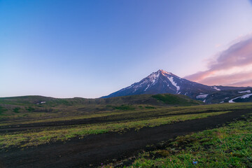 Fototapeta premium koryaksky volcano in the morning