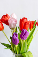 Fototapeta premium Beautiful spring bouquet on a white background