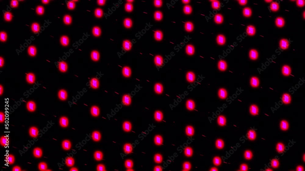 Poster colorful circles continuously rotating in bending lines, seamless loop. design. colored pink circles