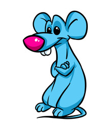 Little mouse cheerful character cartoon illustration