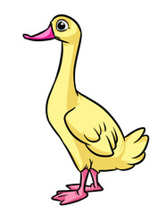 goose bird character cartoon illustration