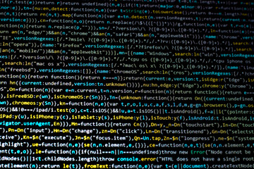 Abstract Background coding. web development code on screen