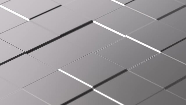 Moving Wide Square Silver Tiles