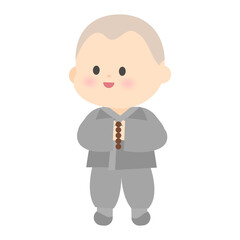 석가탄신일 스님 캐릭터 일러스트