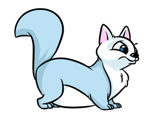 Little cute cat cartoon illustration Animal character