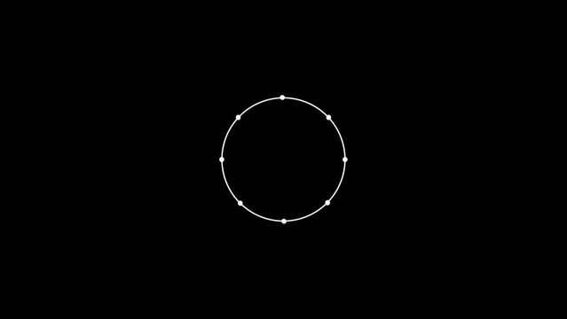 spermatozoa attack circle, protection, schematic animation on a transparent background