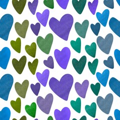 Seamless valentines pattern with hearts for postcard and gifts and cards 