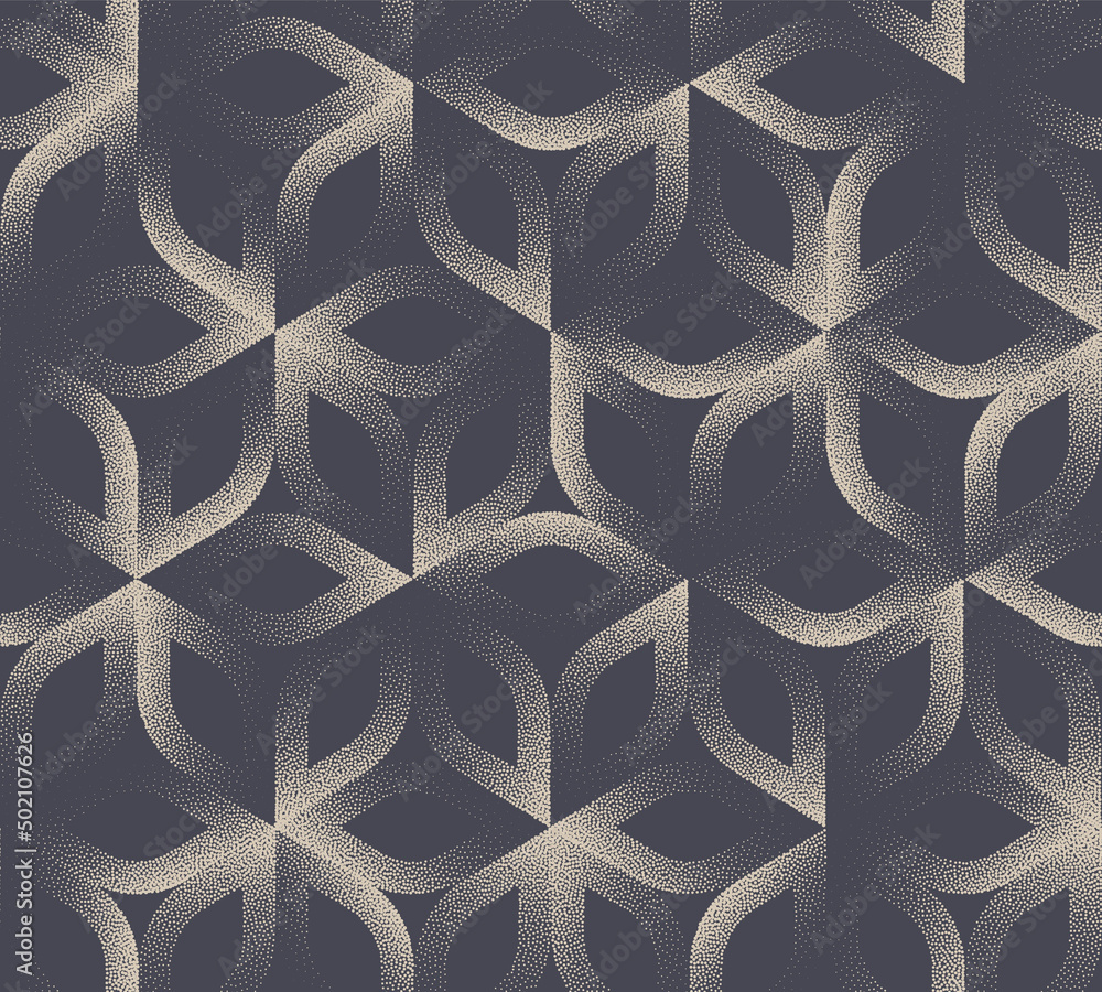 Poster abstract geometric linear petal seamless pattern vector vintage style background. elegance lattice s