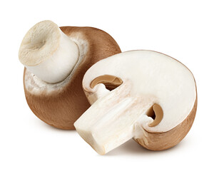 champignon, mushroom, isolated on white background, clipping path, full depth of field