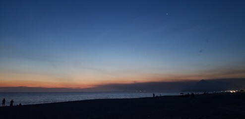 beach sun cloud sunset landscape horison sea