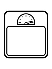 Fototapeta premium Fett Gewicht Waage 