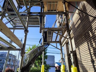 マンション改修工事足場