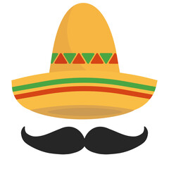 sombrero with mustache