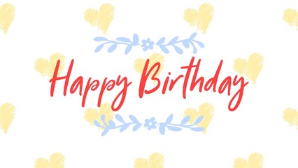 Happy birthday retro vector illustration for celebration various different background, invitation card, houshold element, party related item