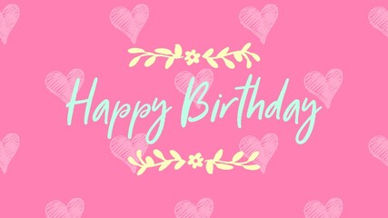 Naklejka premium Happy birthday retro vector illustration for celebration various different background, invitation card, houshold element, party related item