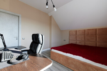 workspace of blogger or soundmaker