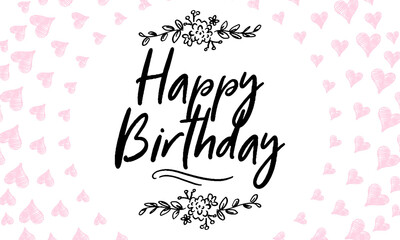 Happy birthday retro vector illustration for celebration various different background, invitation card, houshold element, party related item