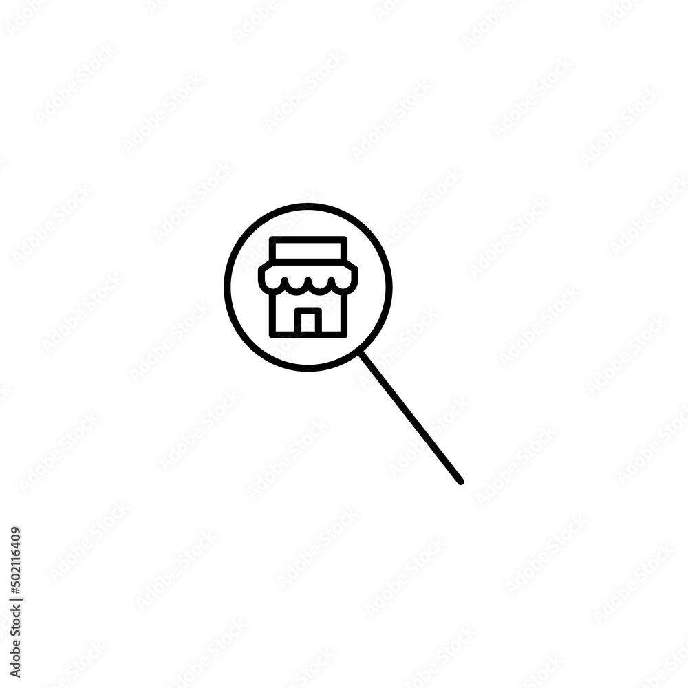 Poster outline symbols in flat style. modern signs drawn with thin line. editable strokes. suitable for adv