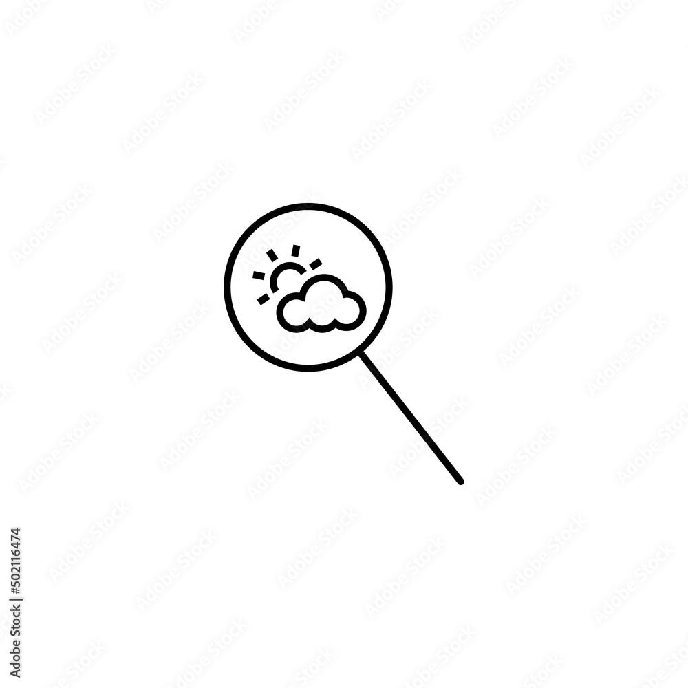 Poster outline symbols in flat style. modern signs drawn with thin line. editable strokes. suitable for adv