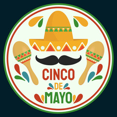 Poster Cinco de mayo. Illustration Cinco de mayo.