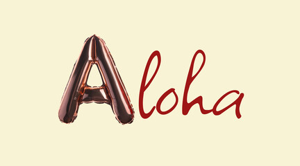 Balloon in shape of letter A on white background © Pixel-Shot