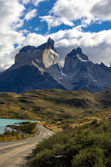 Weg naar het uitkijkpunt Los Cuernos, nationaal park Torres del Paine in Chileens Patagonië
