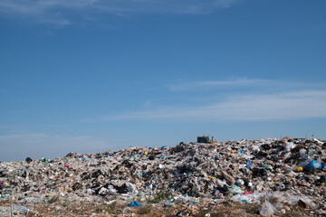 UBOLRATTHANI THAILAND- FEB 21: People collect  gabage from  Removal and landfill waste from...