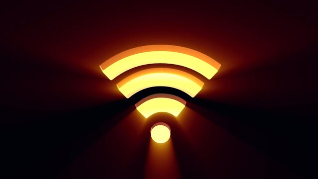 3D WIFI symbol rotating