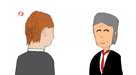 上司に静かに怒る人