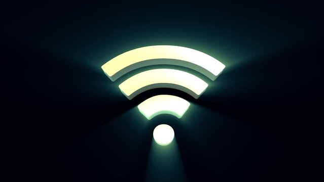 3D WIFI symbol rotating