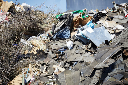 Pile of Various Types of Trash disposed of at a Landfill