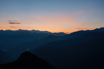 Sunrise landscape around Alishan, Chiayi