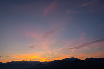 Sunrise landscape around Alishan, Chiayi