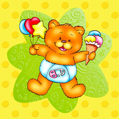 cute and funny bear