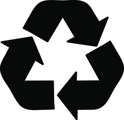 Recycle icon, Recycle icon vector, in trendy flat style isolated on white background..eps