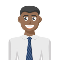 Colorful simple flat vector of 0ffice worker, icon or symbol, people concept vector illustration.