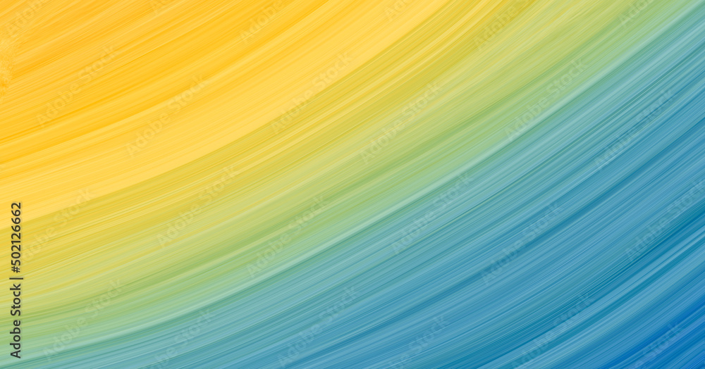 Aufkleber abstract paint colorful gradient yellow green blue with with fluid curve lines texture for backgroun