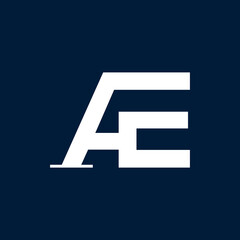 Initial Linked Letter AE Logo Design vector Illustration.