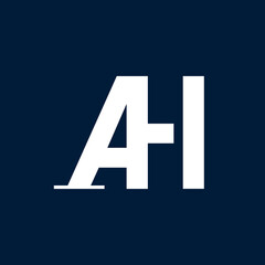 Initial Linked Letter AH Logo Design vector Illustration.