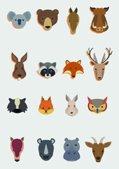 Fototapeta premium set of animals