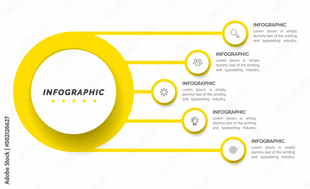 Poster infographic elements data visualization vector design template. can be used for steps, options, busi