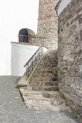 stone staircase in the castle