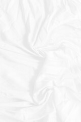 Top view Abstract White cloth background with soft waves.Wave and curve overlapping with different shadow of color,white fabric, crumpled fabric.