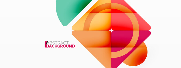 Creative geometric wallpaper. Minimal abstract background. Triangles and circles composition vector illustration for wallpaper banner background or landing page