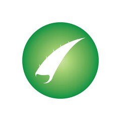 aloe vera logo design icon vector