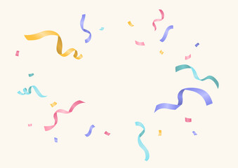Vector illustration of confetti in pastel colors.