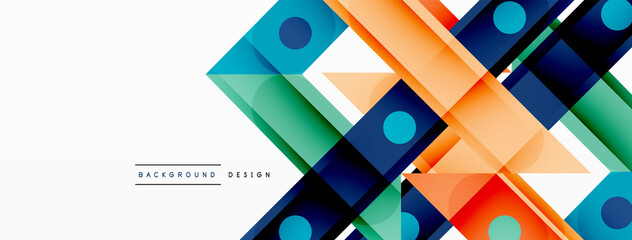 Bright colorful straight lines geometric abstract background. Trendy overlapping lines composition for wallpaper, banner, background or landing