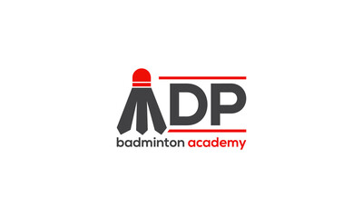 Badminton Academy logo design vector templet, 